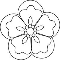 Flower Outline Icon vector