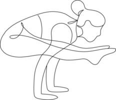 Firefly Pose Yoga Illistration vector