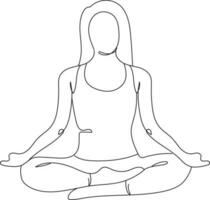 Lotus Pose Yoga Illustration vector