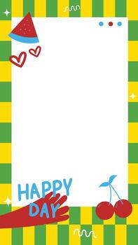 Playful Photo Frame Element vector