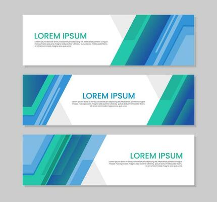 Set horizontal banner template collection
