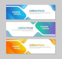 Gradient banner template design collection vector