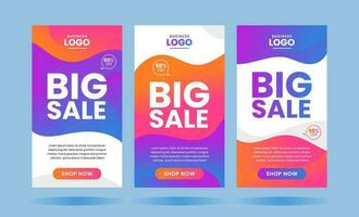 Sale banner template design special offer set vector