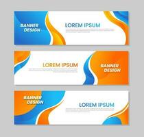 Gradient banner template design collection vector