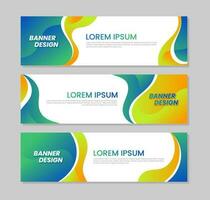 Gradient banner template design collection vector