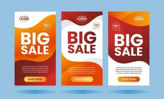 Sale banner template design special offer set vector