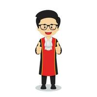 Judge Character Making Thumb Up vector