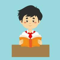 Student Read a Book vector