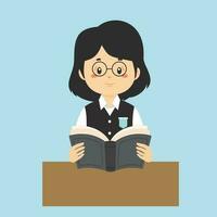 Teacher Read a Book vector