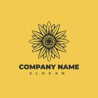 vector organic trending flower logo. Modern Company Logo Template for your business.