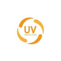 uv proteccion logo solar crema luz de sol bloqueador solar vector