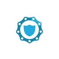 cadena seguridad logo tecnología vector diseño tecnología