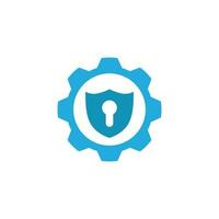 security logo technology company, shield security data vector