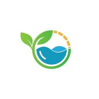 green energy logo eco technology electric nature power vector symbol