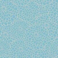 Linear pattern with dahlia. 70s style common zinnia flower vector
