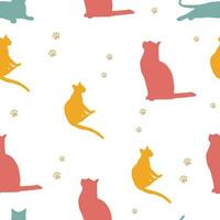 sin costura modelo de gatos vector ilustración para Moda t camisa textil fondo de pantalla diseño, para todas terminado impresión.