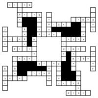 math crossword. math educational game vector