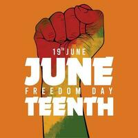 Happy Juneteenth day vector