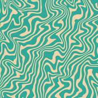 Abstract retro hypnotic wavy lines pattern. Trendy groovy square background. Marble liquid texture. Vintage distorted lines and swirls. Trippy hippie nostalgia design. Vector illustration