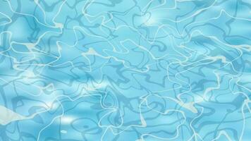 Shining blue water texture. Sea, ocean or pool ripple background. Azure pattern with shiny water surface. Abstract waves with foam backdrop vector