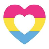 pansexual orgullo bandera. lgbt bandera vector