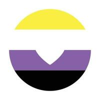 Non-Binary pride flag, LGBTQ symbol. vector