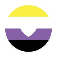 Non-Binary pride flag, LGBTQ symbol. vector