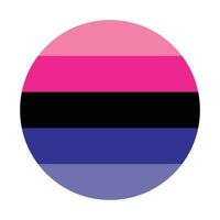 omnisexual orgullo bandera. lgbtq bandera vector