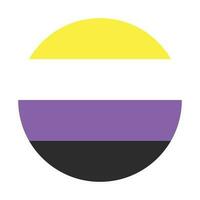 Non-Binary pride flag, LGBTQ symbol. vector