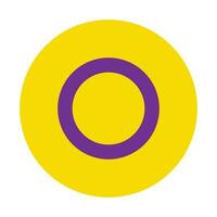 intersexual orgullo bandera vector