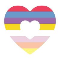 Pangender Pride Flag. LGBTQ flag vector