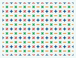 Editable Colorful Math Symbols Seamless Pattern Background Vector