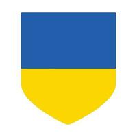 Ukraine flag in design shape vector