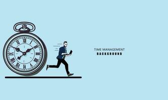 time management background kaizen management concept vector