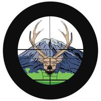 pictures of deer heads and hunting binoculars, suitable for designing t-shirts, stickers and more vector