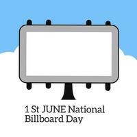 Illustration vector graphic of Billboard day 1st june