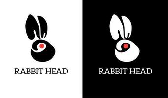 Illustration vector graphic of abstrak design head rabbit logo template