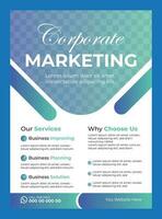 Corporate business flyer design template vector
