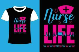 Nurse T-shirt Design. vector