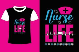 Nurse T-shirt Design. vector