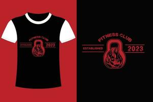 Fitness T-shirt Design. vector