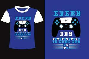 Gaming T shirt Design. vector