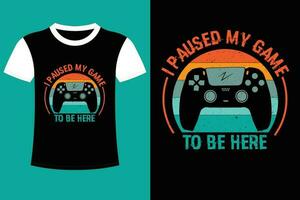 Gaming T shirt Design. vector