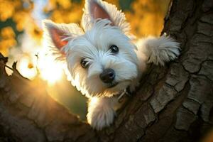 juguetón terrier. generar ai foto