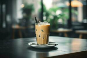 café latté vaso. generar ai foto