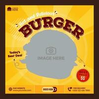 vector food social media post template