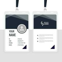 Modern Office Id Card Design Template with red and black color vector