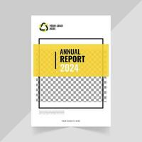 Modern Elegant Annual Report Design with Gold Color vector