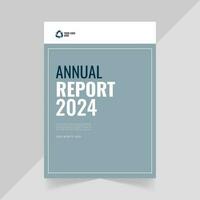 Modern Annual Report Cover Page Design Templates with Blue Color vector