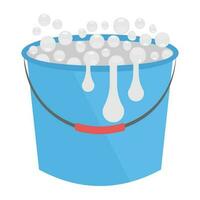 Spilled water on floor with water droplets showcasing water splash icon vector